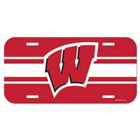 Wisconsin Badgers Plastic License Plate