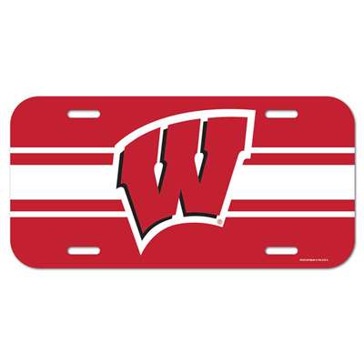 Wisconsin Badgers Plastic License Plate
