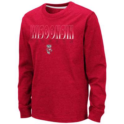 Wisconsin Badgers Youth Boys Colosseum Long Sleeve Zort T-Shirt