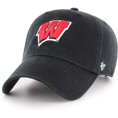 Wisconsin Badgers '47 Brand Clean Up Adjustable Hat - Black