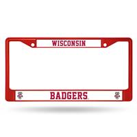 Wisconsin Badgers Team Color Chrome License Plate Frame