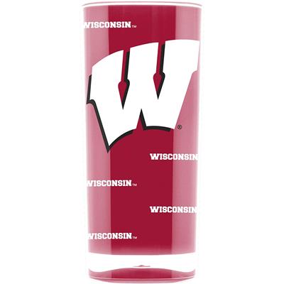 Wisconsin Badgers Acrylic Square Tumbler Glass - 16 oz