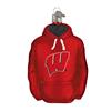Wisconsin Badgers Glass Christmas Ornament - Hoodie