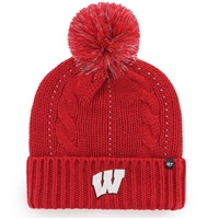 Wisconsin Badgers Womens 47 Brand Bauble Cuffed Po