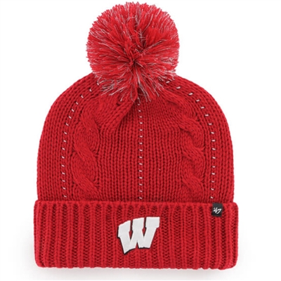 Wisconsin Badgers Womens 47 Brand Bauble Cuffed Po