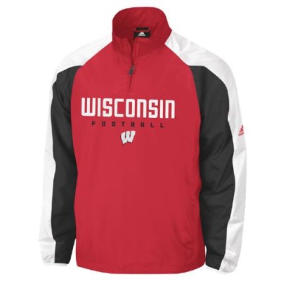 Adidas Wisconsin Badgers Coaches Pullover Jacket