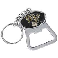 Wake Forest Demon Deacons Metal Key Chain And Bottle Opener W/domed Insert