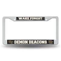 Wake Forest Demon Deacons White Plastic License Plate Frame