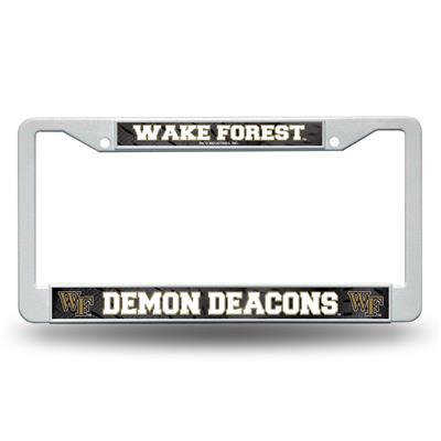 Wake Forest Demon Deacons White Plastic License Plate Frame