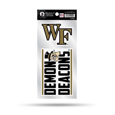 Wake Forest Demon Deacons Double Up Die Cut Decal Set