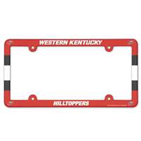 Western Kentucky Hill Toppers Plastic License Plate Frame