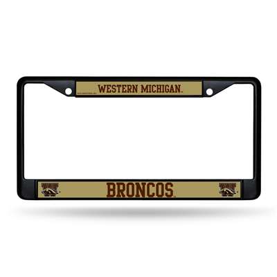 Western Michigan Broncos Black License Plate Frame