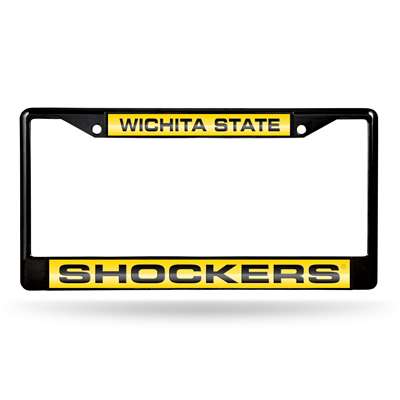 Wichita State Shockers Inlaid Acrylic Black License Plate Frame