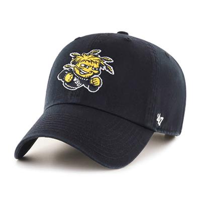 Wichita State Shockers 47 Brand Clean Up Adjustable Hat - Black