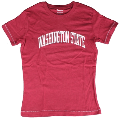 Washington State Cougars T-shirt - Ladies By League - Crimson