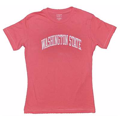Washington State T-shirt - Ladies By League - Bubble Gum