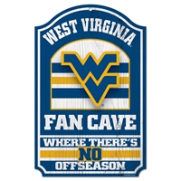 West Virginia Mountaineers Fan Cave Wood Sign