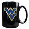 West Virginia Mountaineers 15oz Black Ceramic Mug