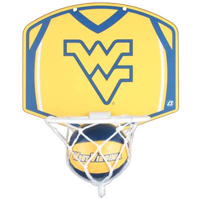 West Virginia Mountaineers Mini Basketball And Hoop Set