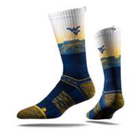West Virginia Mountaineers Strideline Strapped Fit 2.0 Socks - Mountaineer Field