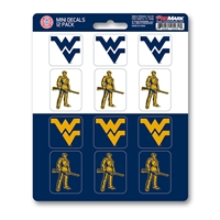 West Virginia Mountaineers Mini Decals - 12 Pack