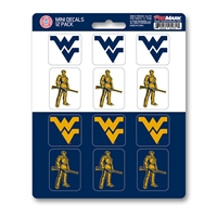 West Virginia Mountaineers Mini Decals - 12 Pack