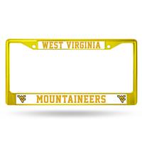 West Virginia Mountaineers Team Color Chrome License Plate Frame