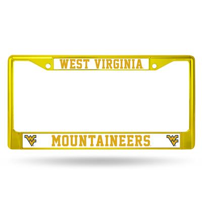 West Virginia Mountaineers Team Color Chrome License Plate Frame