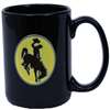 Wyoming Cowboys 15oz Black Ceramic Mug