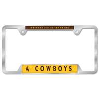 Wyoming Cowboys Metal Chrome License Plate Frame