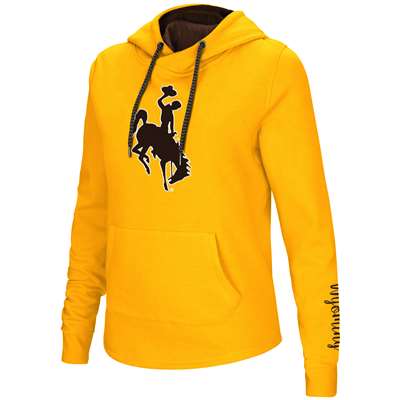 Wyoming Cowboys Women's Colosseum Crossover Neck Hoodie