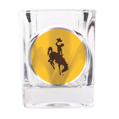 Wyoming Cowboys Shot Glass - Metal Logo