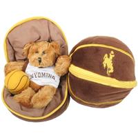 Wyoming Cowboys Stuffed Bear in a Ball - Basketball