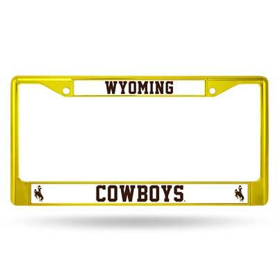 Wyoming Cowboys Team Color Chrome License Plate Frame