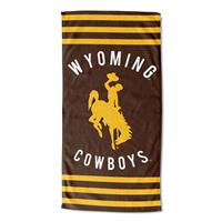 Wyoming Cowboys Stripes Beach Towel