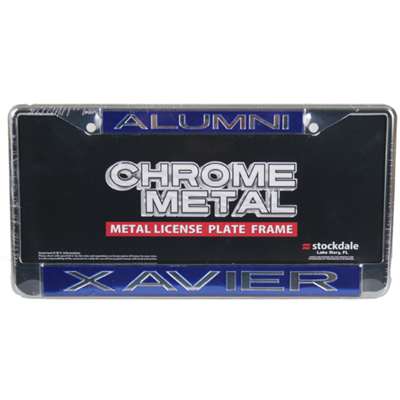Xavier Musketeers Metal Alumni Inlaid Acrylic License Plate Frame