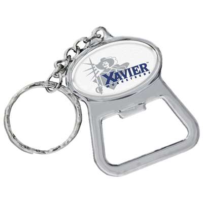 Xavier Musketeers Metal Key Chain And Bottle Opener W/domed Insert
