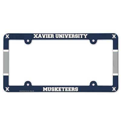 Xavier Musketeers Plastic License Plate Frame