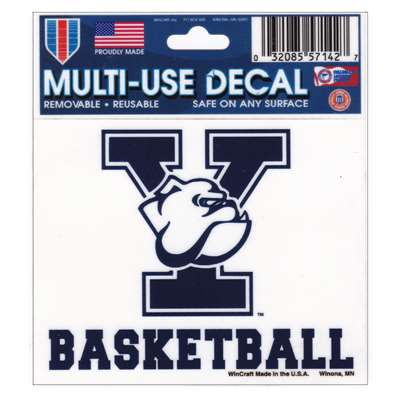 Yale Bulldogs Decal 3" x 4" - Basketball