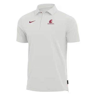 Nike Washington State Cougars Dri-FIT Coaches Polo - Flat Silver
